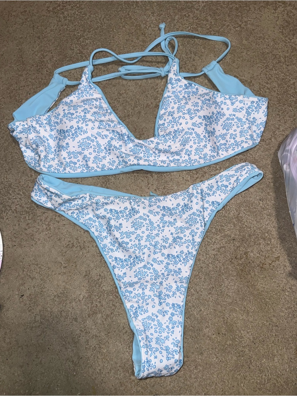 Light Blue Floral Bikini Set - Women Intimates & Sleepwear